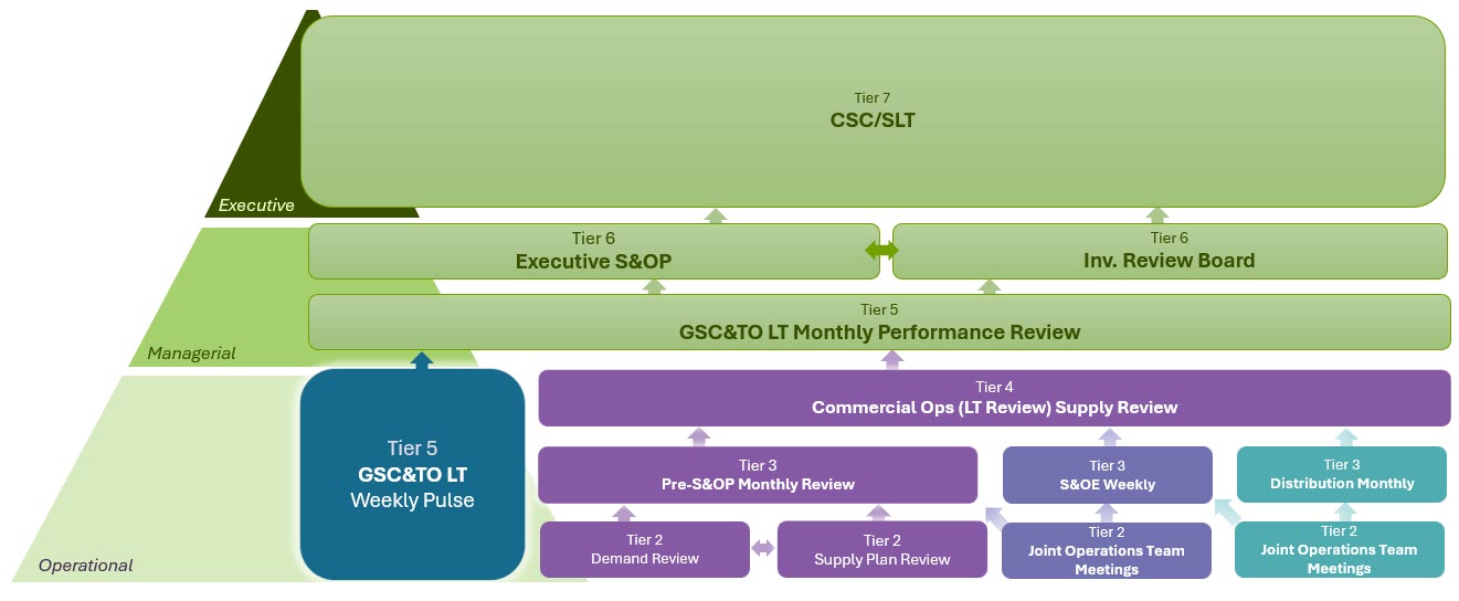 Tiered governance framework diagram