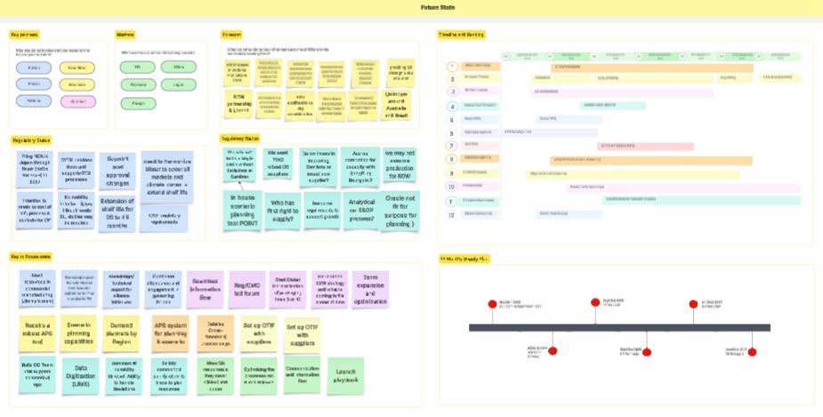Workshop output showing future state planning